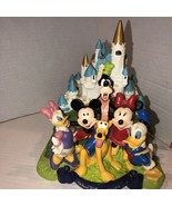VTG Walt Disney World Plastic Coin Piggy Bank Castle with Mickey and Fri... - $526.88 MXN