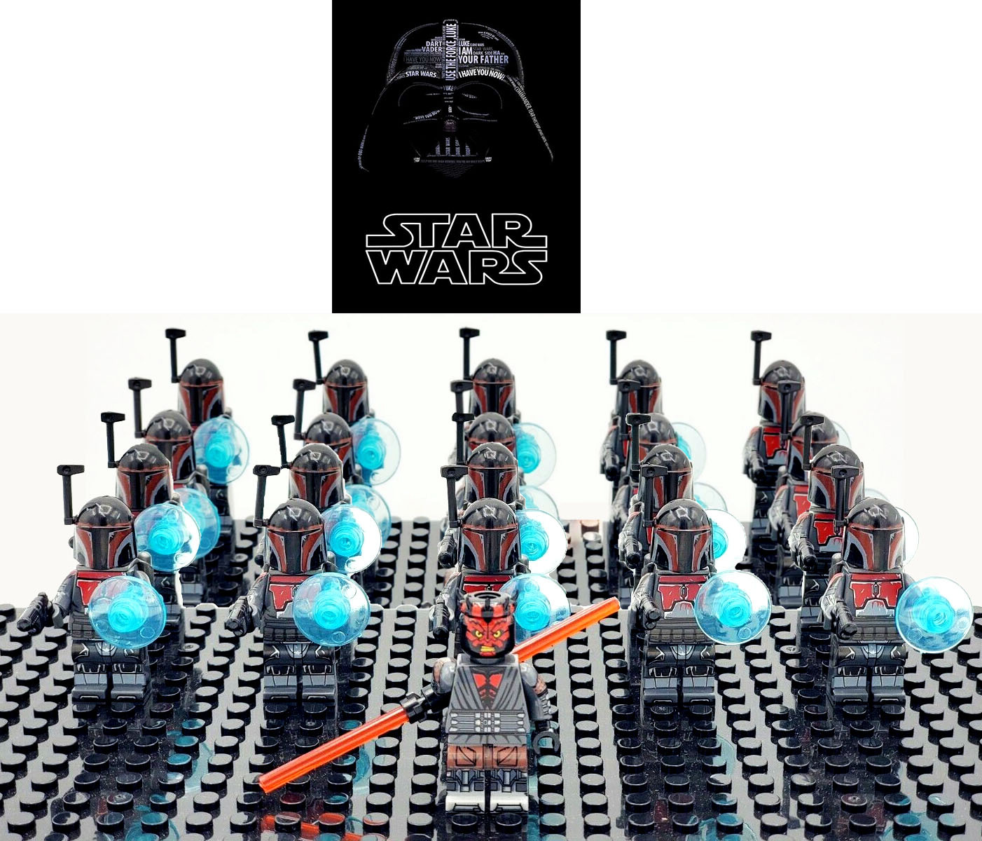 21pcs Star Wars Darth Maul Shadow Hunter & Mandalorian Minifigure Toys