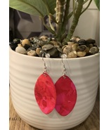 Rose Colored Handmade Resin Earrings - £9.38 GBP