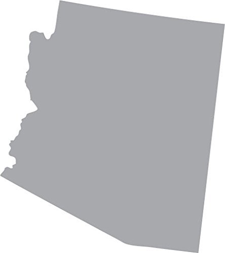 Picniva silver Arizona AZ map removable Vinyl Wall Decal Home Dicor 3 in... - $3.91