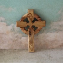 6” Olive Wood Celtic Cross Wall Hanging, Irish Symbol of Eternity &amp; Infi... - $39.95