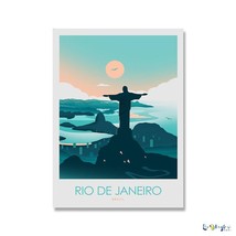 Vintage Rio De Janeiro Brazil Travel Poster, Premium Canvas Brazilian Art Print - £4.73 GBP+