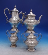 Chantilly by Gorham Sterling Silver Tea Set 4pc w /Flowers #1001-#1004/1 (#6916) - £2,765.61 GBP