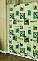 Bacova Discover The Wild Fabric Shower Curtain Bear Deer Eagle Fox Cabin Lodge  - £32.28 GBP