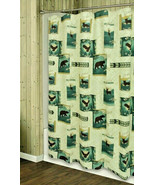 Bacova Discover The Wild Fabric Shower Curtain Bear Deer Eagle Fox Cabin... - £32.52 GBP