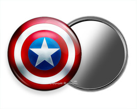 Captain America Shield The First Avenger Purse Makeup Handheld Mirror Gift Idea - £11.27 GBP+