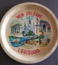 Hand Woven ~ Genuine Bamboo ~ 13" Diameter ~ New Orleans ~ Louisiana Tray - $35.00