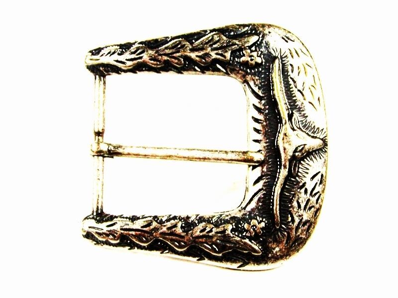 Primary image for Western Cowboy Rodeo Longhorn Cow Silver Tone Belt Buckle Unbranded 103015