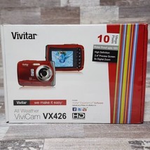 Red Vivitar 10MP Waterproof Digital Camera All Weather VX426-RED-PR - $39.59