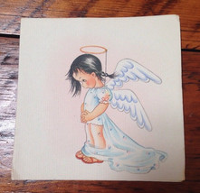 Vintage 1940s Brownie Baby Pixie Fairy Angel Nature Wedding Blank Greeti... - $24.74