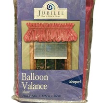 Balloon Valance Mauve Pink 1990s 70 x 14 Inch Jubilee New Old Stock Vintage - £9.19 GBP