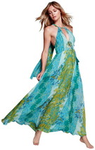 $198 Free People Spring Scenery Maxi Dress 0 XXS XS Cut Outs Tassels Flo... - £102.52 GBP