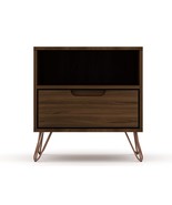 Manhattan Comfort Rockefeller Mid-Century Modern 1 Drawer Bedroom Nights... - £107.94 GBP