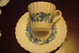 Copeland Spode, made in England &quot;Valencia&quot; Pattern 7 coffee cups and saucers FLO - £105.17 GBP
