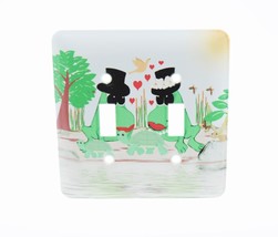 3d Rose Frogs In Love Toggle Switch Cover 5 x 5 Inches - £6.99 GBP