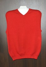 BLUE Inc Braided Design Red Men&#39;s Cotton Sweater Vest Size  M NEW - £23.98 GBP