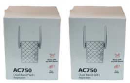 2x1200Mbps WiFi Range Extender Repeater Wireless Amplifier Router Signal Booster - £13.36 GBP