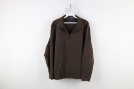 Vintage Ralph Lauren Mens Medium Faded Estate Rib Ribbed Knit Half Zip Sweater - £47.13 GBP