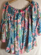 Lilly Pulitzer Nevie top totally blossom  Off-The-Shoulder Top women size M - €31,61 EUR