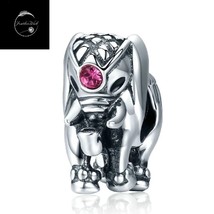 Genuine 925 Sterling Silver Lucky Elephant Animal Bead Charm For Bracelets Wife - £16.35 GBP