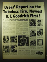 1950 B.F. Goodrich Tires Ad - Users&#39; report on the tubeless tire - £14.52 GBP