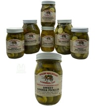 AMISH SWEET KOSHER PICKLES - 100% All Natural 1-12 16 oz Jar Lot Homemad... - $7.79+