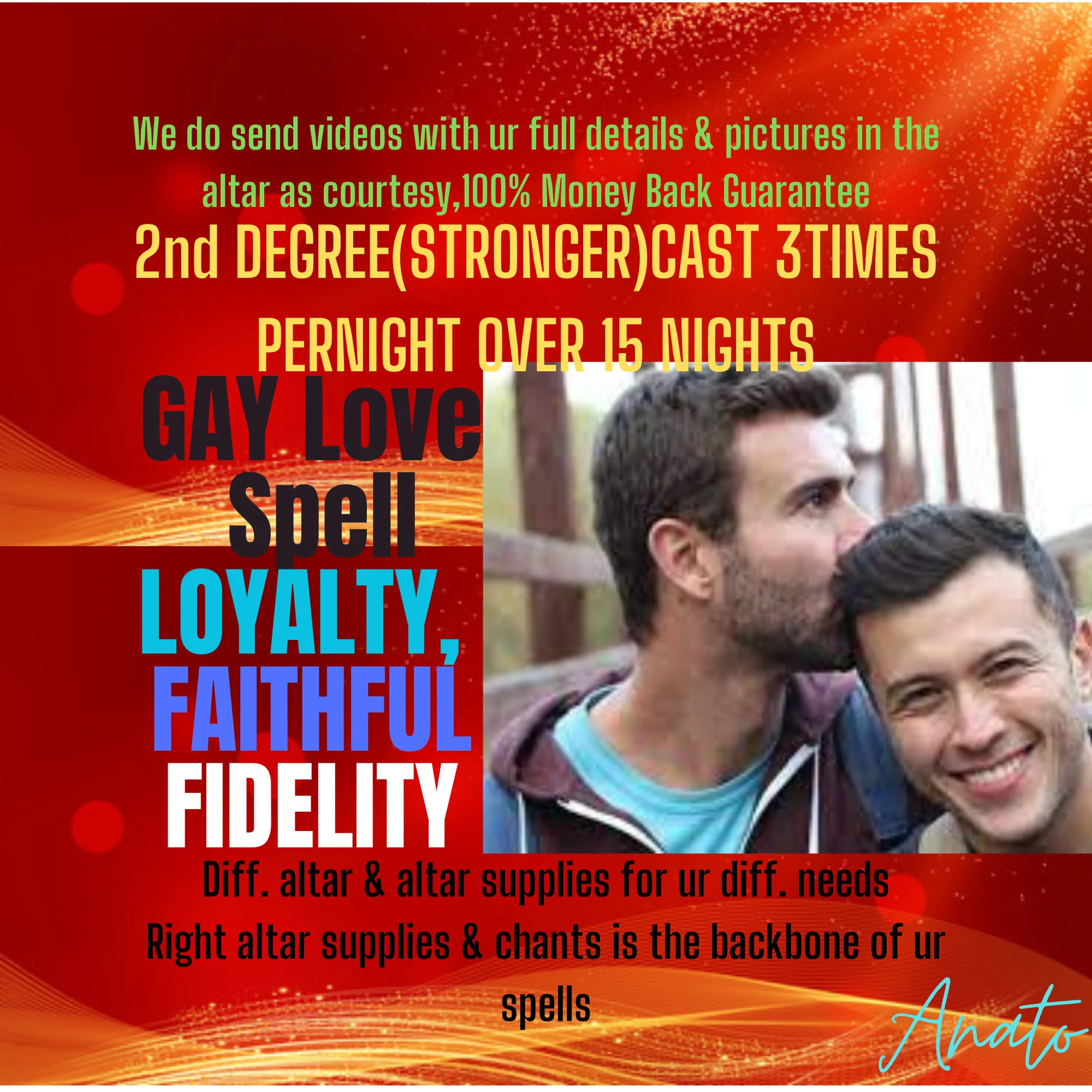 Attract Gay Men to You Homosexual Love Spell Attract Gay Men to You Spell - $660.00