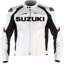 SUZUKI Riding Racing  acket Bike Sports Men Leather Motorbike Motorcycle Jacket  - £109.30 GBP