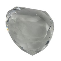 Vintage Beautiful Crystal Heart Paper Weight 3&#39;x3&quot; Collectors 9.5oz Clea... - €12,30 EUR