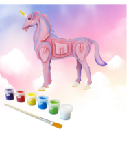 Allessimo 3D Paint Puzzle Reality Wooden (Unicorn - 30pcs) Model Paint Kit  - £23.01 GBP