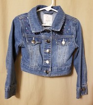 Childrens Place - Blue Denim Jacket w/ Rhinestones  Size XS 4         B22 - £7.78 GBP