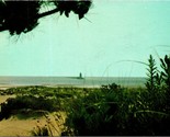 Greetings From Capo Henlopen Faro Delaware De Cromo Cartolina A9 - £3.17 GBP