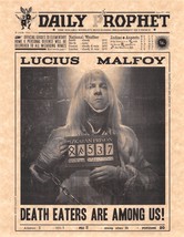 Harry Potter Daily Prophet Lucius Malfoy Death Eaters Are Among Us Prop/Print - £1.65 GBP
