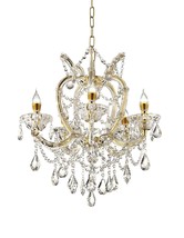 Five Light Glam Gold and Faux Crystal Chandelier - $10,196.81 MXN