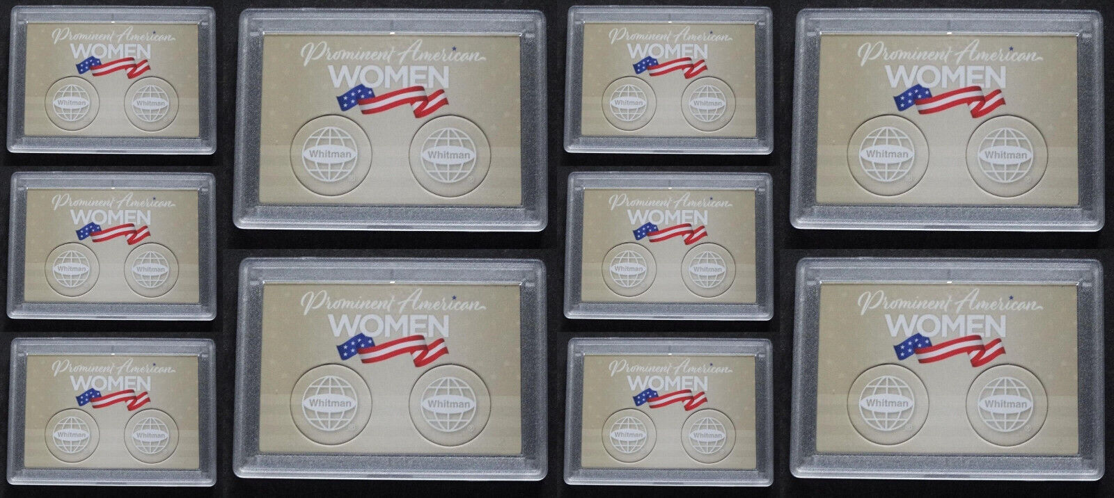 10 Prominent American Women Quarter Frosty Case Two Coin Holder 2X3 He Harris - £23.66 GBP