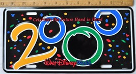 4 DISNEY WORLD 2000 Celebrate The Future Hand in Hand Vanity Metal Auto Plate - £8.92 GBP