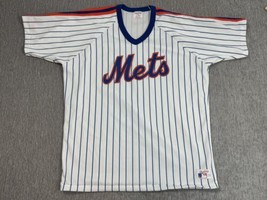 Vintage New York Mets Jersey Adult XL Rawlings Pullover Baseball Pinstripe Blank - £76.52 GBP