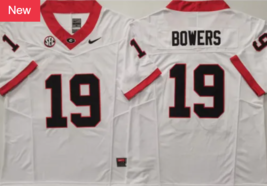 Men&#39;s GEORGIA bulldogs #19 Brock Bowers Coolege Football Js White - $59.99