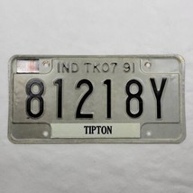 Indiana  1991 TKO 09 license plate # 81218Y Tipton County  - $9.96