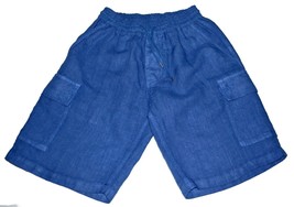 Altea Blue Cargo  Men&#39;s Linen Italy Casual Shorts Size M NEW  - $97.87