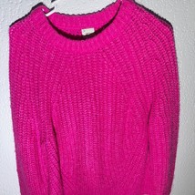 Chunky knit hot pink sweater - $14.85