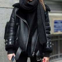 Women&#39;s Shearling  Leather B3 Bomber ‘Fur Aviator Genuine Leather Jacket - $184.00+