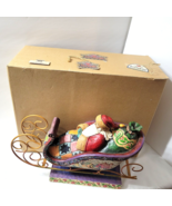 Jim Shore DELIVERING JOY Santa Sleigh 117719 Christmas 2004 + Box + Tags - $1,058.80 MXN