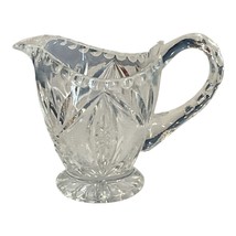 Antique EAPG Glass Creamer Pitcher – Oval Window Diamond Pattern, Starbu... - $23.00