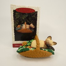 Hallmark Keepsake &quot;Cat Naps&quot; Christmas Ornament 1996 /w original box ADJ0U - £9.07 GBP