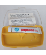 Pepsodent &quot;TOTE-BRUSH&quot; Travel  Case w/Full ToothPaste Advert Vintage Pla... - $10.93