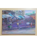 Original painting, acrylic paint on scenery canvas Traditional way of life - £392.79 GBP