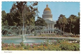 California Postcard Sacramento State Capitol &amp; Fountain - £1.74 GBP