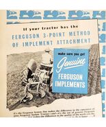 1947 Ferguson System Tractor Implements Advertisement Farming Agricultur... - €8,52 EUR