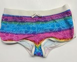 Op Girls Swim Boy Shorts Size  XL Rainbow White Trim Pull On Tie - $10.30